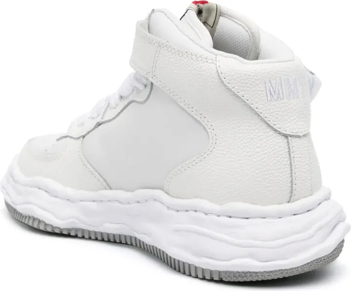 Logo-Embroidered Leather Sneakers - Image 3