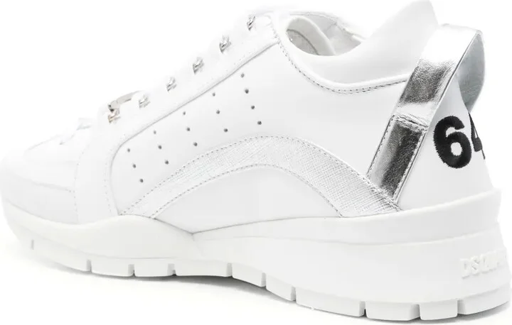 Logo-Embroidered Leather Sneakers - Image 3