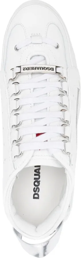 Logo-Embroidered Leather Sneakers - Image 4