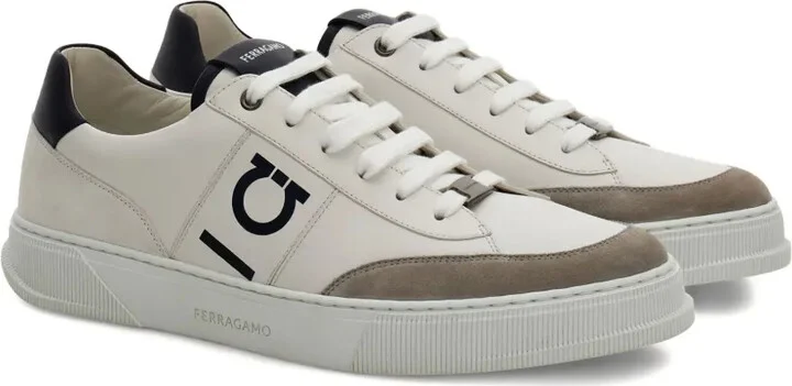 Logo-Embroidered Leather Sneakers - Image 2