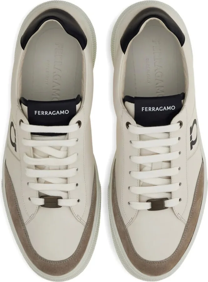 Logo-Embroidered Leather Sneakers - Image 3