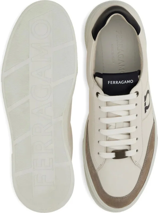 Logo-Embroidered Leather Sneakers - Image 4