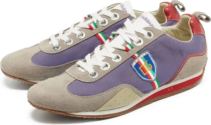 Logo-Embroidered Leather Sneakers - Image 3