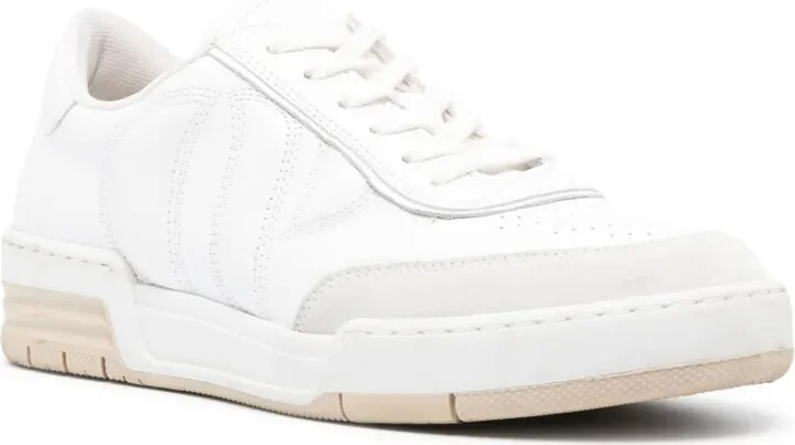 Logo-Embroidered Leather Sneakers - Image 2