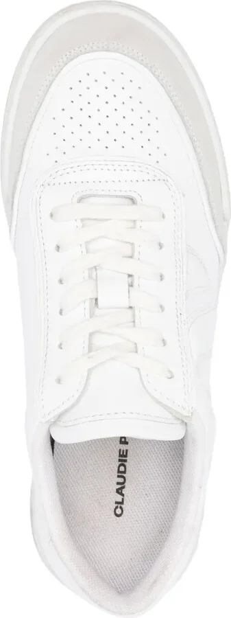 Logo-Embroidered Leather Sneakers - Image 4