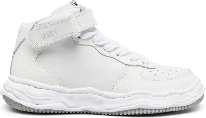 Logo-Embroidered Leather Sneakers