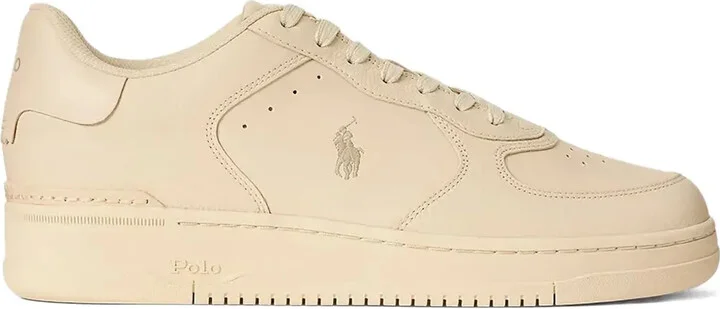 Logo-Embroidered Leather Sneakers