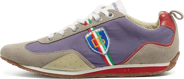Logo-Embroidered Leather Sneakers