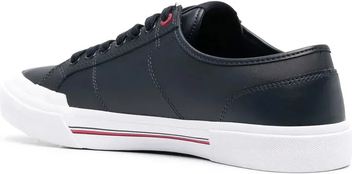 Logo-Embroidered Low-Top Leather Sneakers - Image 3