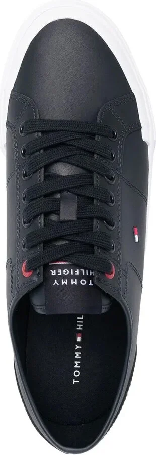 Logo-Embroidered Low-Top Leather Sneakers - Image 4
