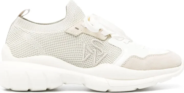 Logo-Embroidered Mesh Sneakers