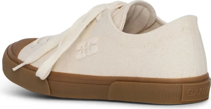 Logo-Embroidered Organic Cotton Sneakers - Image 3