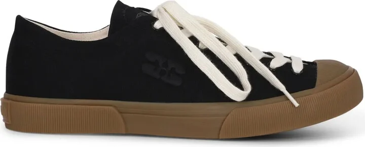 Logo-Embroidered Organic Cotton Sneakers