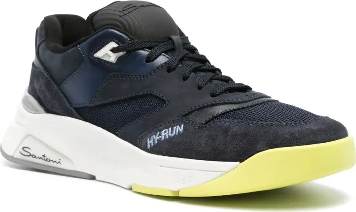 Logo-Embroidered Panelled Sneakers - Image 2