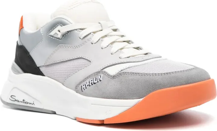 Logo-Embroidered Panelled Sneakers - Image 2