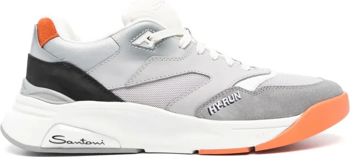 Logo-Embroidered Panelled Sneakers