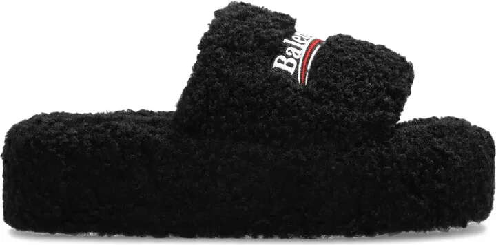 Logo-Embroidered Platform Sandals