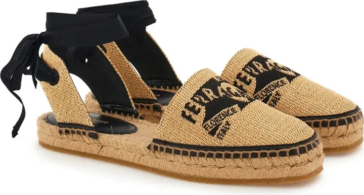 Logo-Embroidered Raffia Espadrilles - Image 2