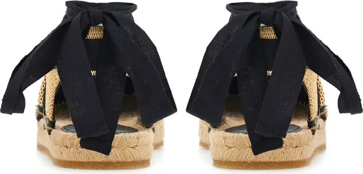 Logo-Embroidered Raffia Espadrilles - Image 3