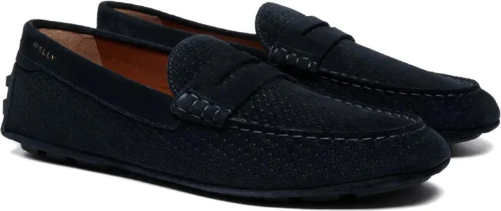 Logo-Embroidered Round-Toe Loafers - Image 2