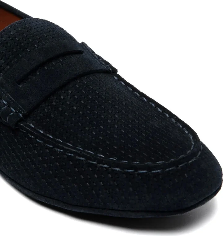 Logo-Embroidered Round-Toe Loafers - Image 4