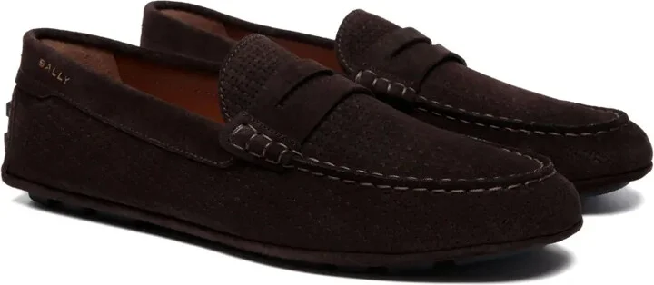 Logo-Embroidered Round-Toe Loafers - Image 2