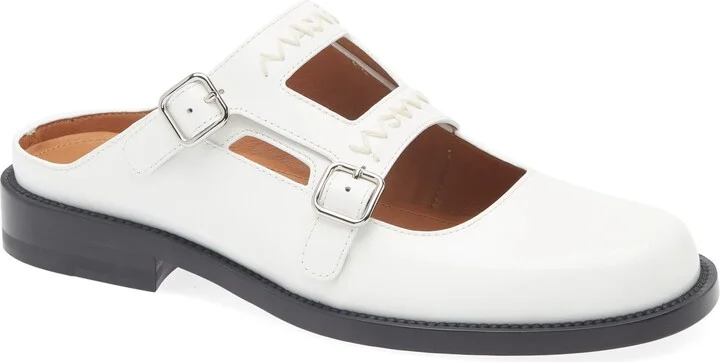 Logo Embroidered Sabot Mule
