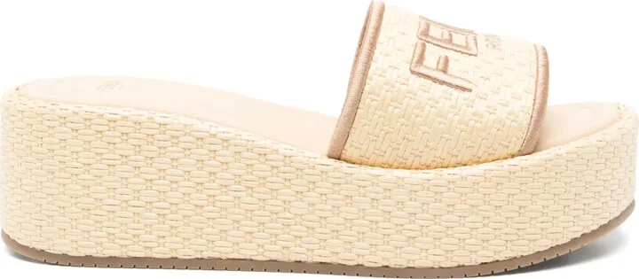 Logo-Embroidered Sandals