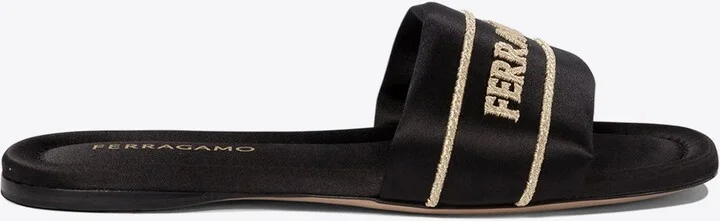 Logo Embroidered Slides