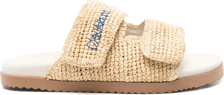 Logo-Embroidered Slides
