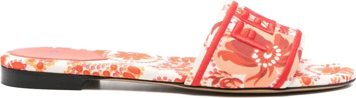 Logo-Embroidered Slides