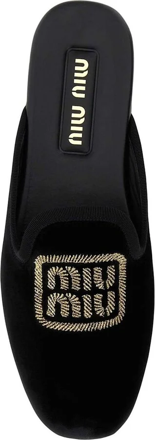 Logo Embroidered Slip-on Mules - Image 3