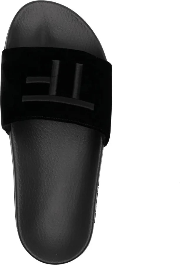 Logo-Embroidered Velvet Slides - Image 4