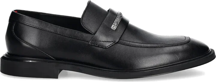 Logo-Engraved Leather Loafers