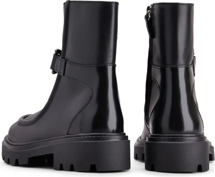Logo-Engraved Zipped Leather Boots - Image 3