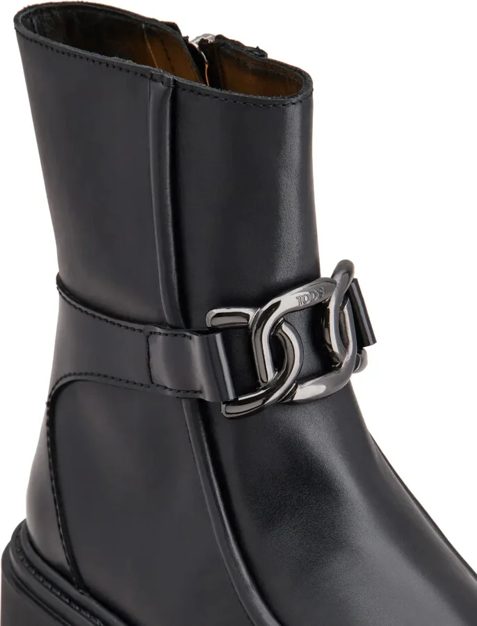 Logo-Engraved Zipped Leather Boots - Image 5