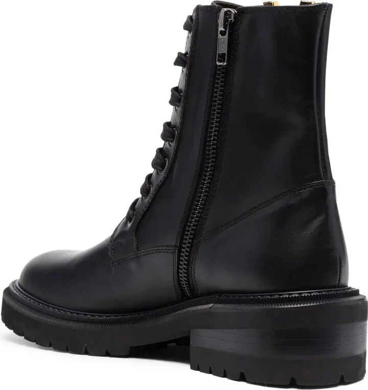Logo-Hardware Leather Boots - Image 3