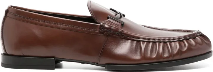 Logo-Horsebit Leather Loafers