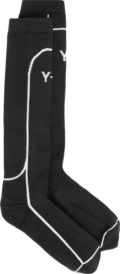 Logo-Intarsia Knee Socks