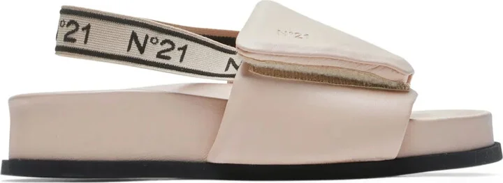 Logo-Intarsia Padded Flat Sandals