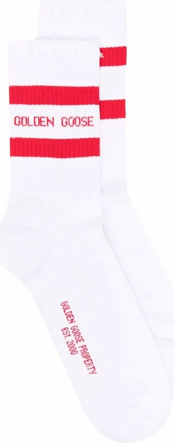 Logo-Intarsia Ribbed-Knit Ankle Socks