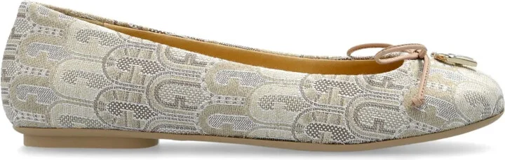 Logo-Jacquard Ballet Flats
