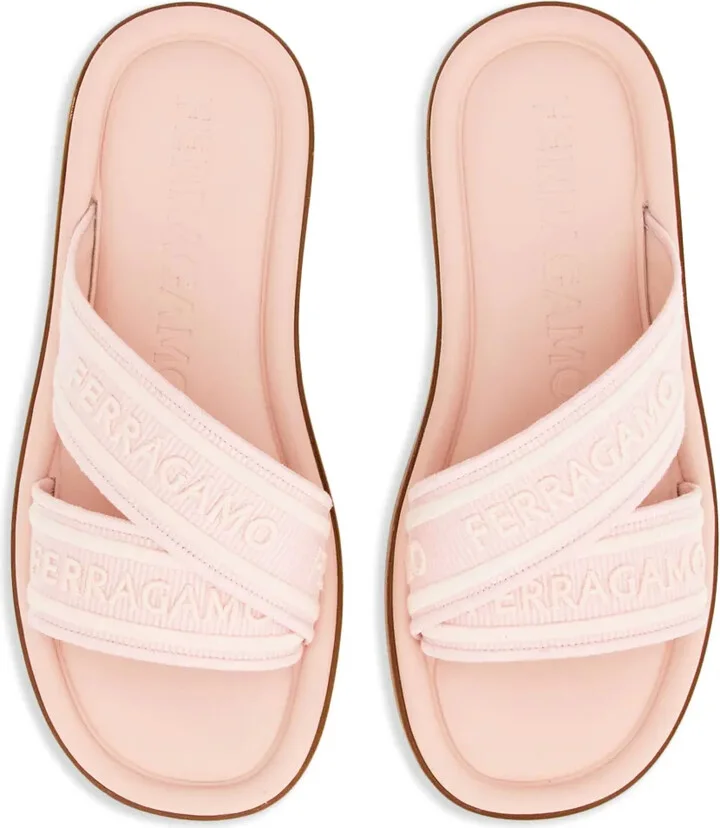 Logo-Jacquard Crossover-Strap Slides - Image 4