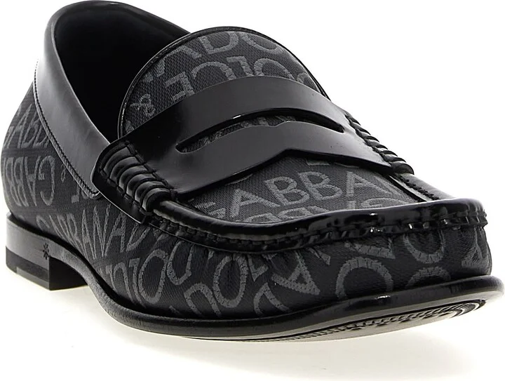 Logo Jacquard Fabric Loafers - Image 2