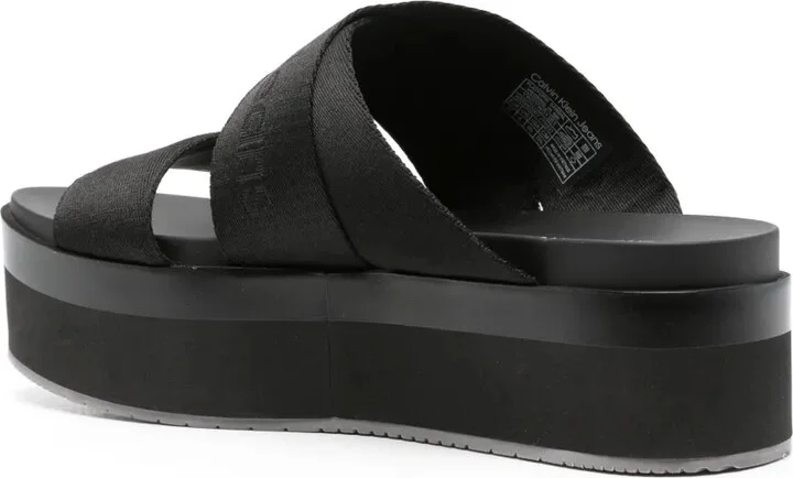 Logo-Jacquard Flatform Sandals - Image 3