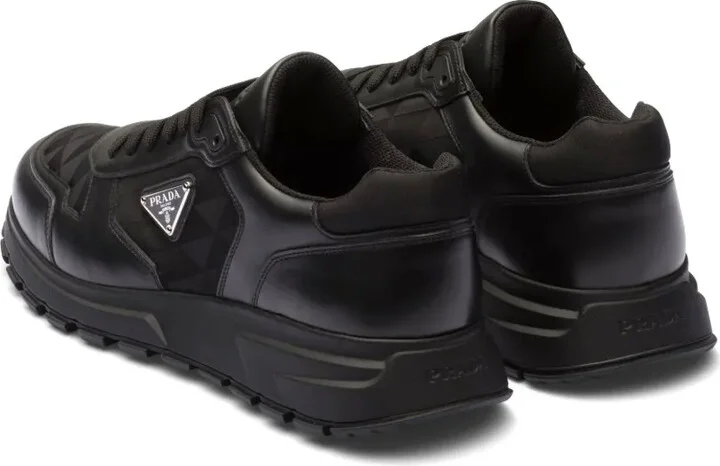 Logo-Jacquard Leather Sneakers - Image 3