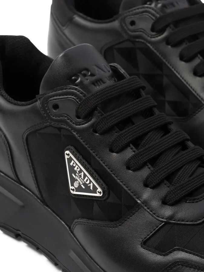 Logo-Jacquard Leather Sneakers - Image 5