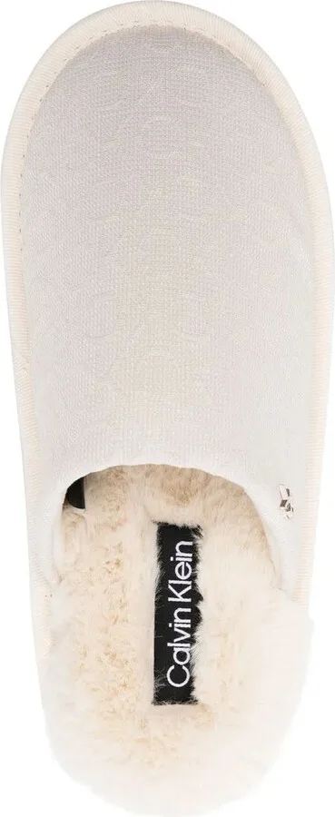 Logo-Jacquard Lined Slippers - Image 4