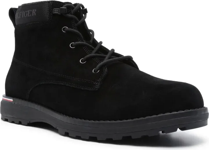 Logo-Jacquard Suede Boots - Image 2