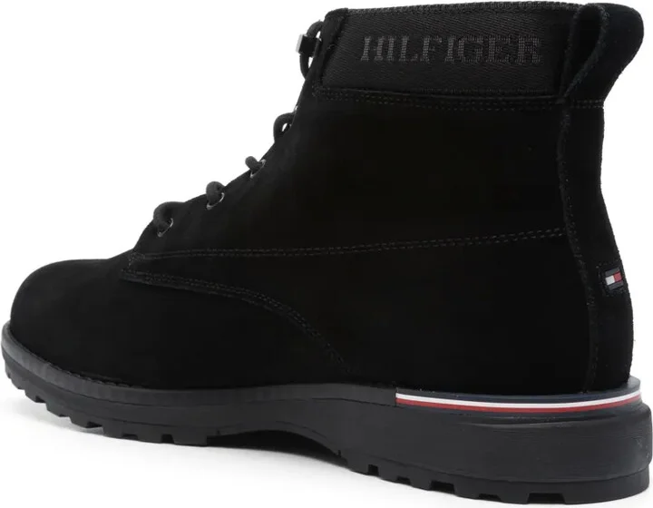 Logo-Jacquard Suede Boots - Image 3